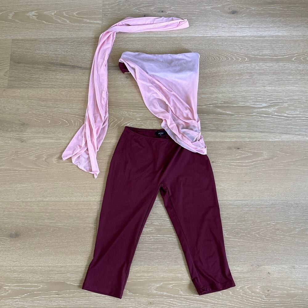 Outcast Lucylle Capri Jumpsuit Size M in Red Pink